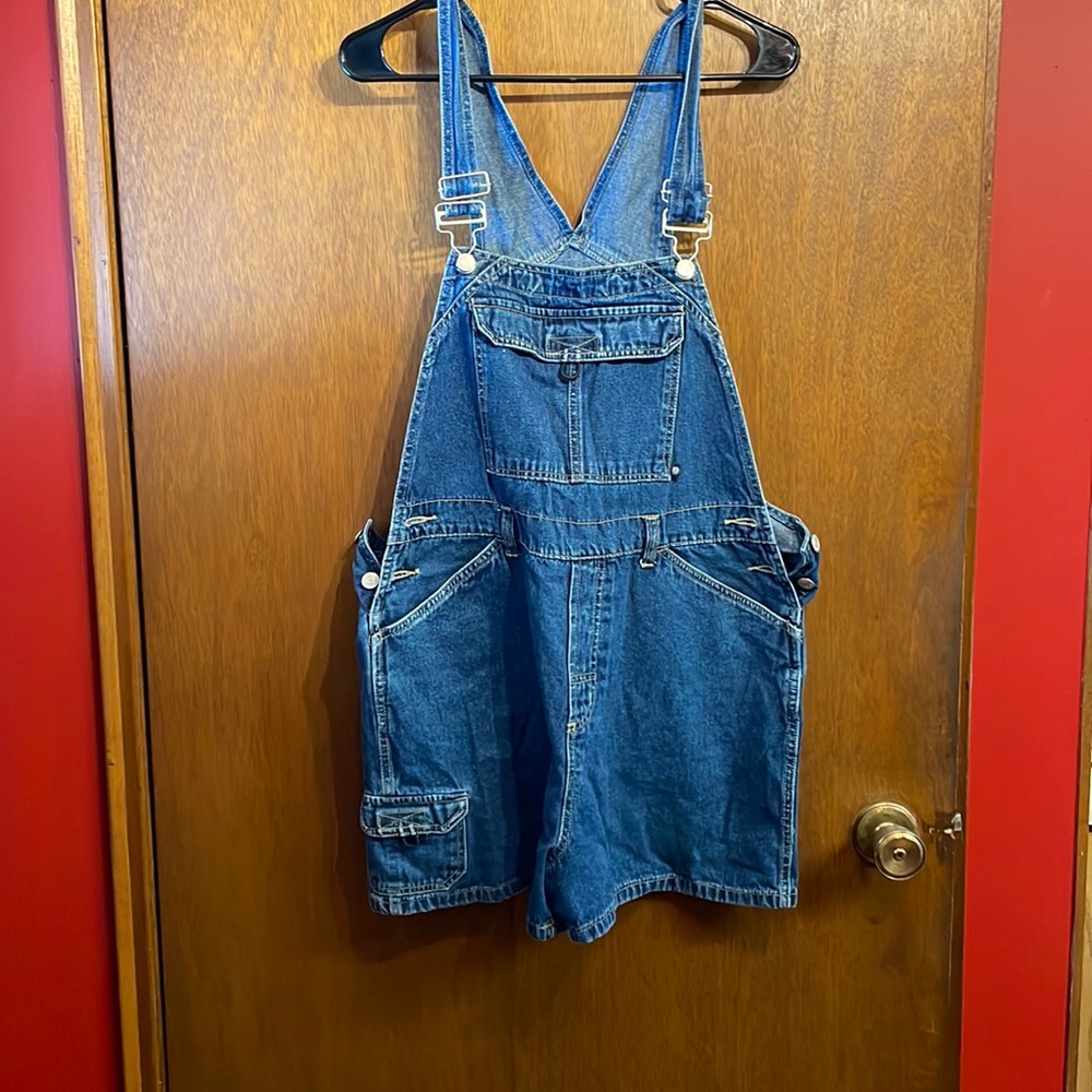 Jean shorts overalls